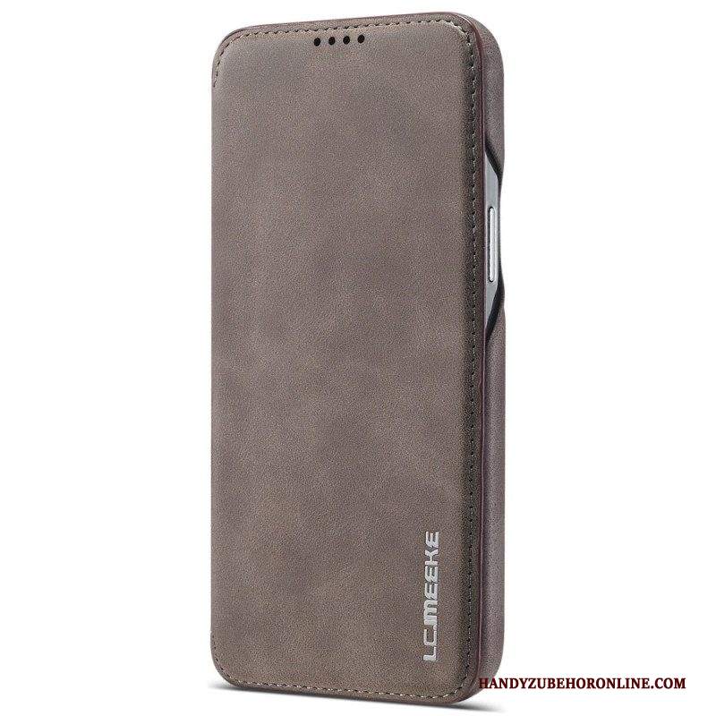 Folio Cover iPhone 14 Custodia in pelle Lc.imeeke Effetto Pelle