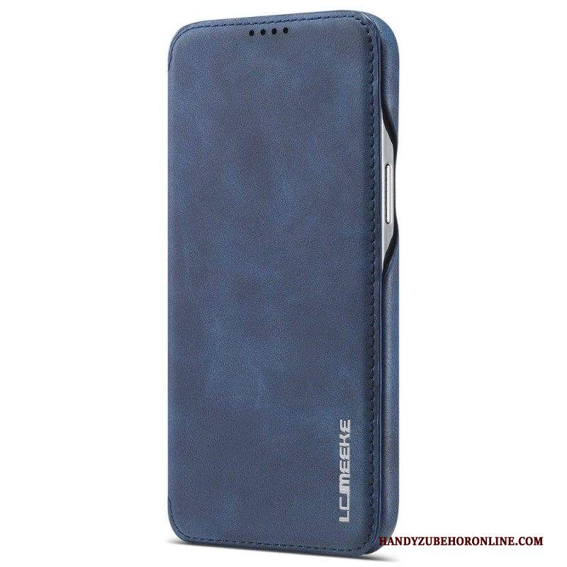 Folio Cover iPhone 14 Custodia in pelle Lc.imeeke Effetto Pelle