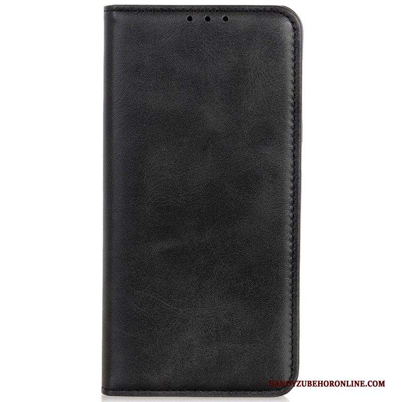 Folio Cover iPhone 14 Custodia in pelle Pelle Crosta Eleganza