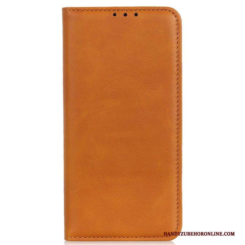 Folio Cover iPhone 14 Custodia in pelle Pelle Crosta Eleganza