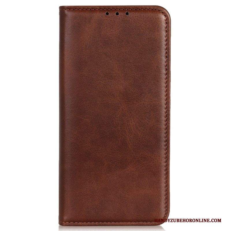 Folio Cover iPhone 14 Custodia in pelle Pelle Crosta Eleganza