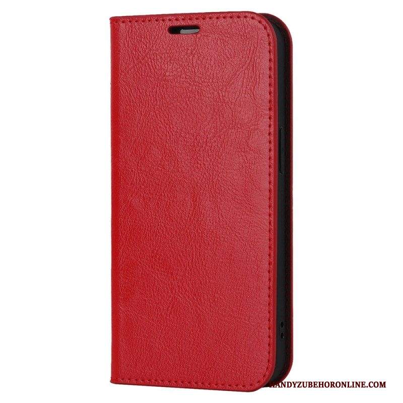 Folio Cover iPhone 14 Custodia in pelle Pelle Vera