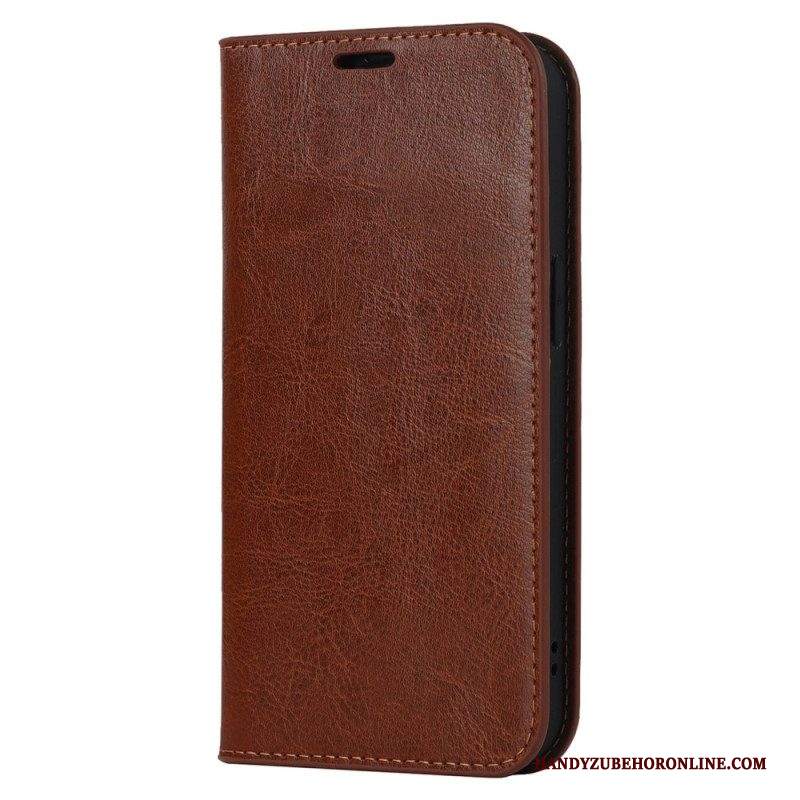 Folio Cover iPhone 14 Custodia in pelle Pelle Vera