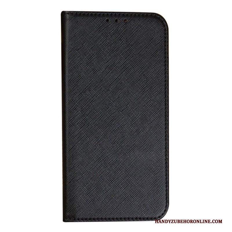 Folio Cover iPhone 14 Custodia in pelle Strutturato