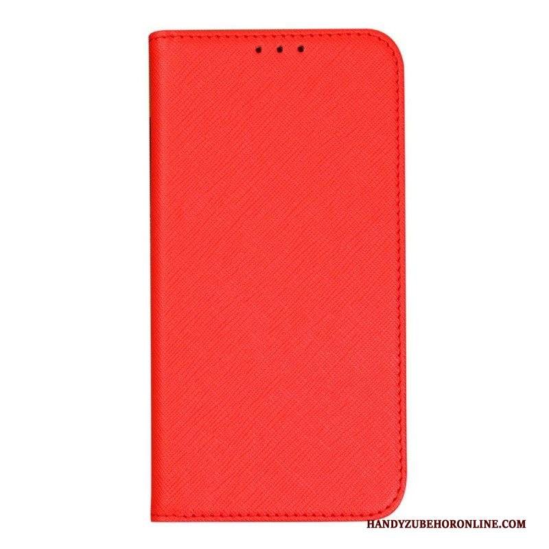 Folio Cover iPhone 14 Custodia in pelle Strutturato