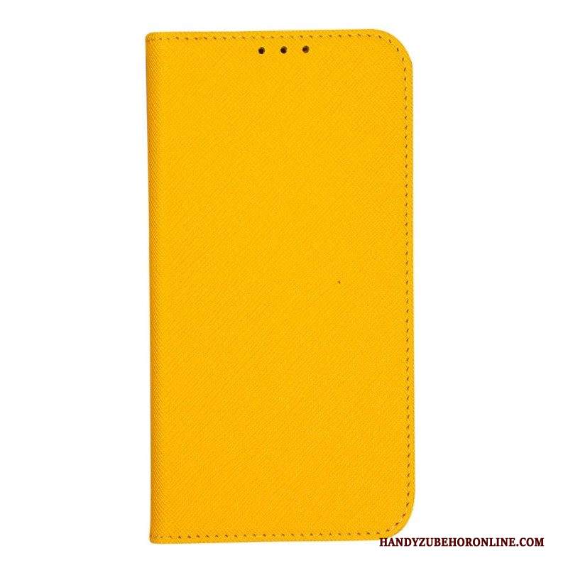 Folio Cover iPhone 14 Custodia in pelle Strutturato