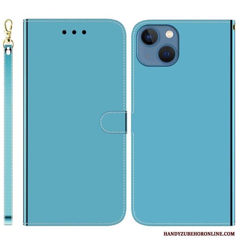 Folio Cover iPhone 14 Plus Copri Specchietto In Ecopelle