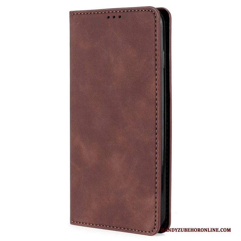 Folio Cover iPhone 14 Plus Custodia in pelle Eleganza In Ecopelle