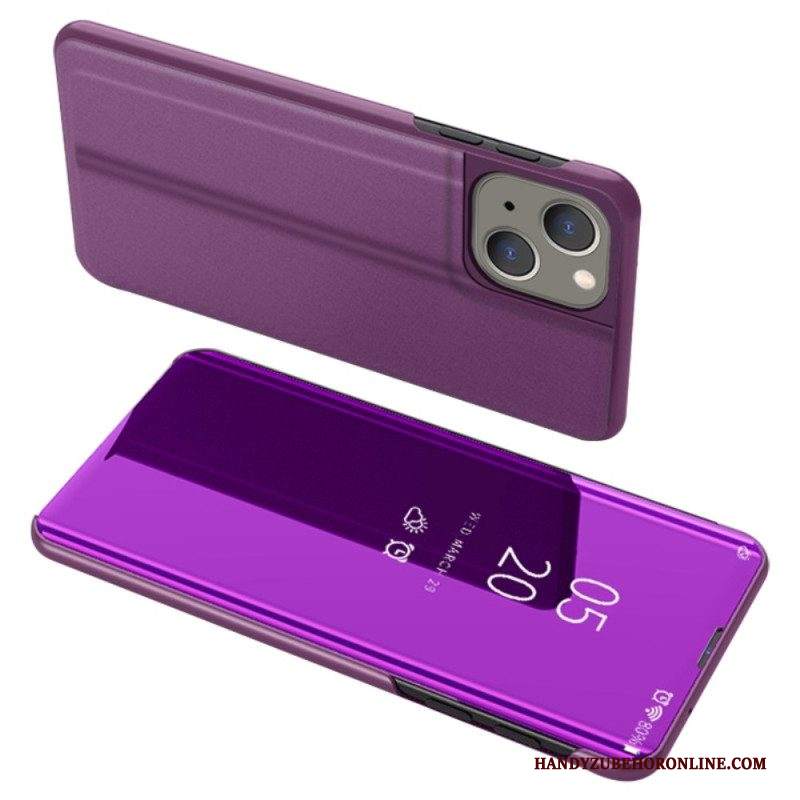 Folio Cover iPhone 14 Plus Custodia in pelle Specchio