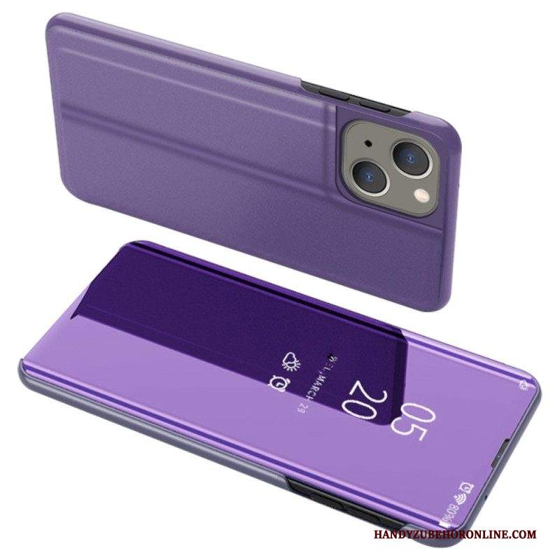 Folio Cover iPhone 14 Plus Custodia in pelle Specchio