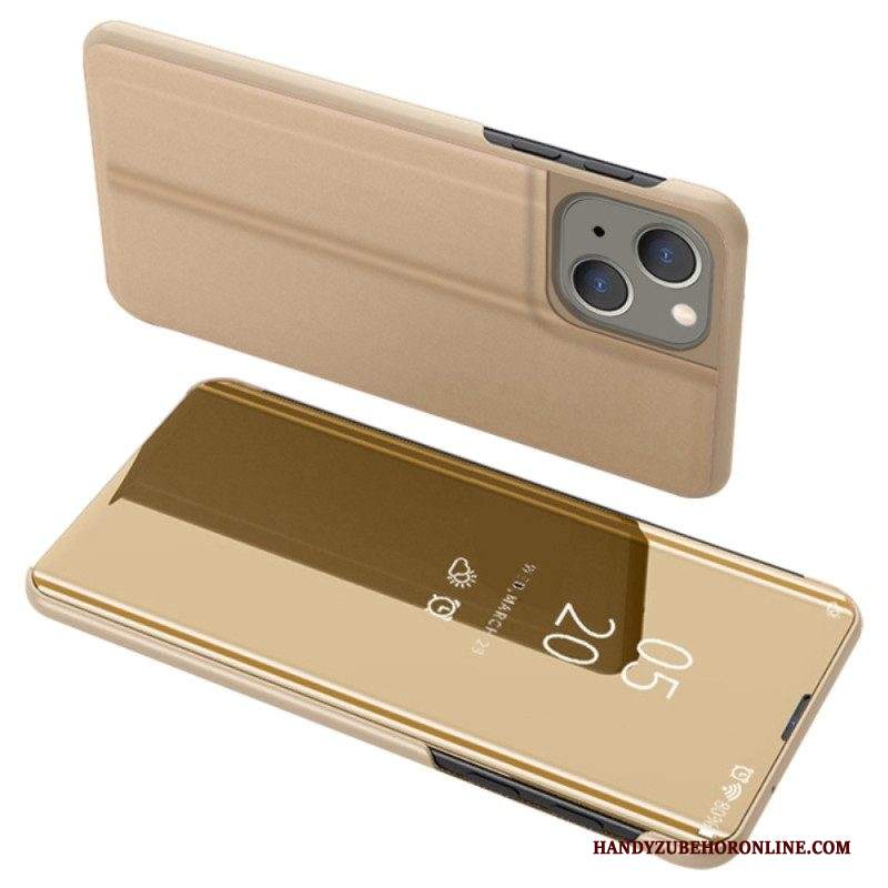 Folio Cover iPhone 14 Plus Custodia in pelle Specchio