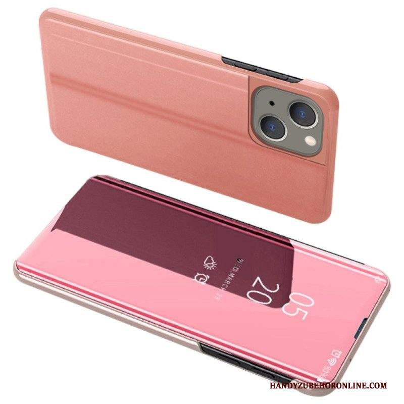 Folio Cover iPhone 14 Plus Custodia in pelle Specchio