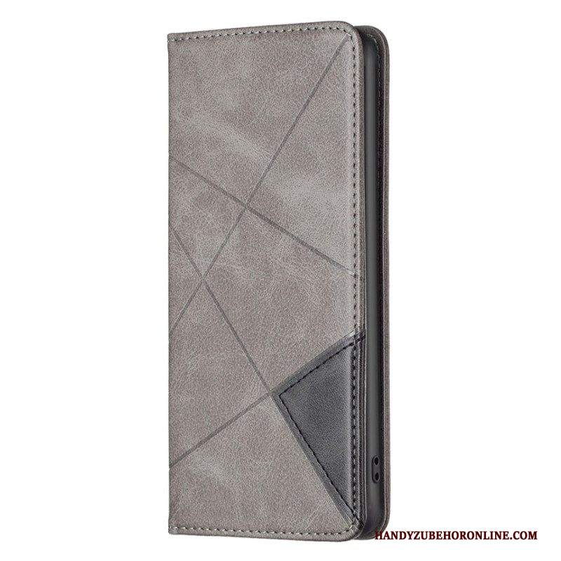 Folio Cover iPhone 14 Pro Custodia in pelle Geometrico