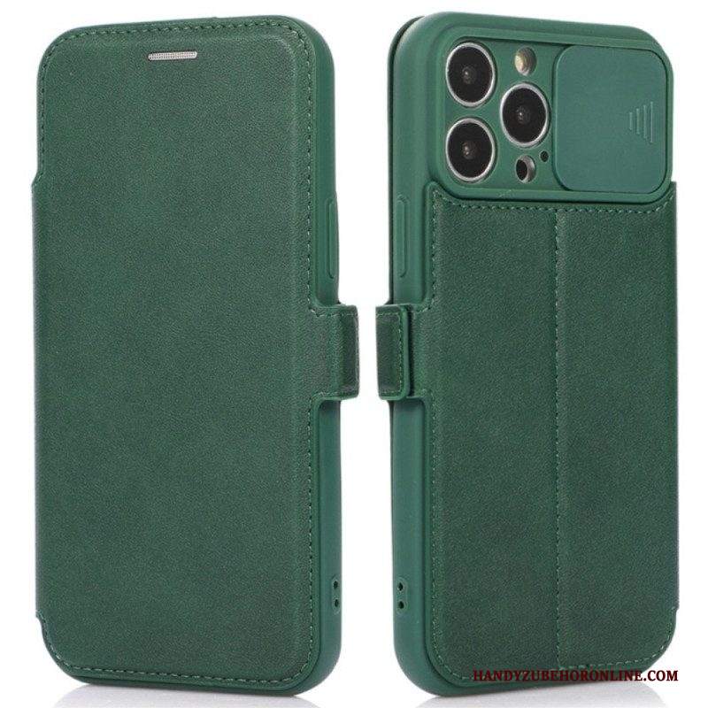 Folio Cover iPhone 14 Pro Custodia in pelle Protezione Della Fotocamera Con Cerniera