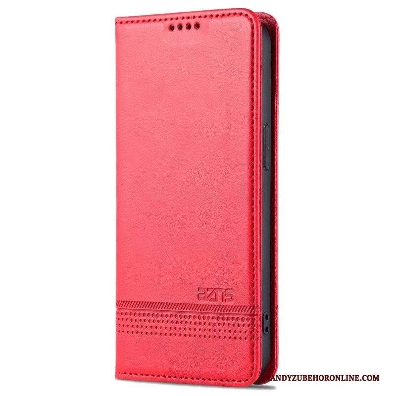 Folio Cover iPhone 14 Pro Custodia in pelle Stile In Pelle Azns