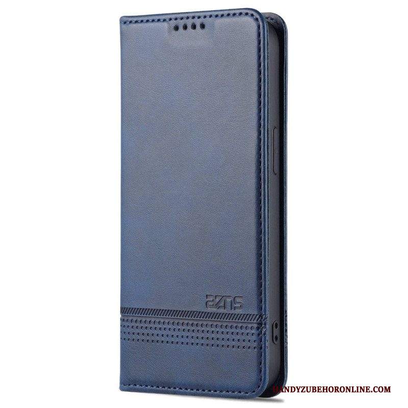 Folio Cover iPhone 14 Pro Custodia in pelle Stile In Pelle Azns