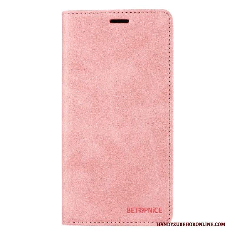 Folio Cover iPhone 15 Custodia in pelle Betopnice