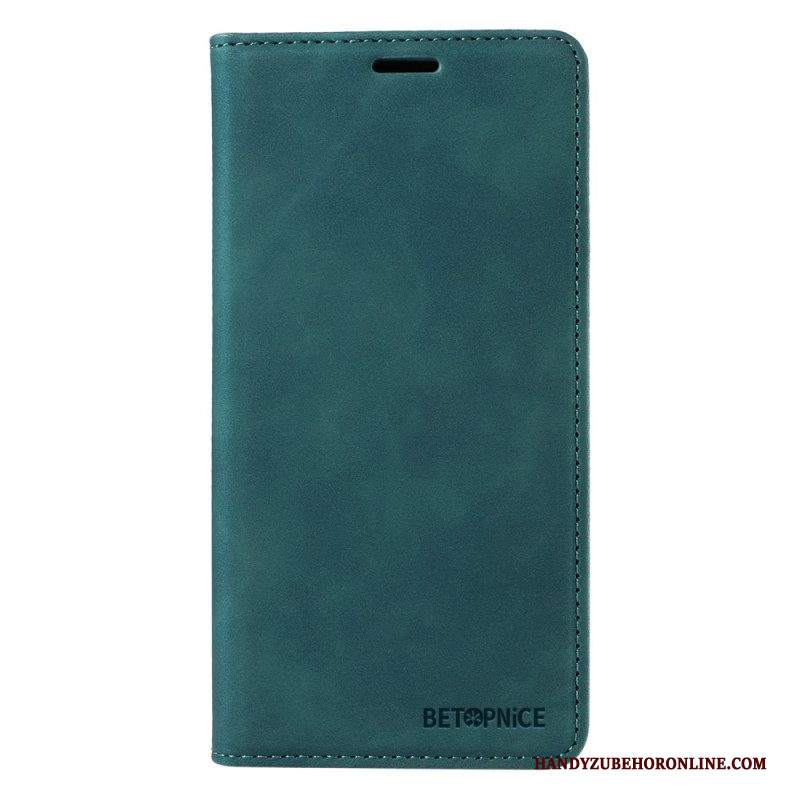 Folio Cover iPhone 15 Custodia in pelle Betopnice