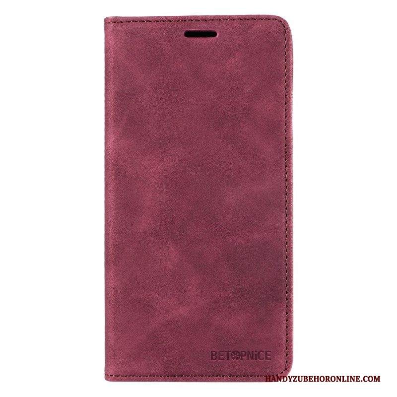 Folio Cover iPhone 15 Custodia in pelle Betopnice