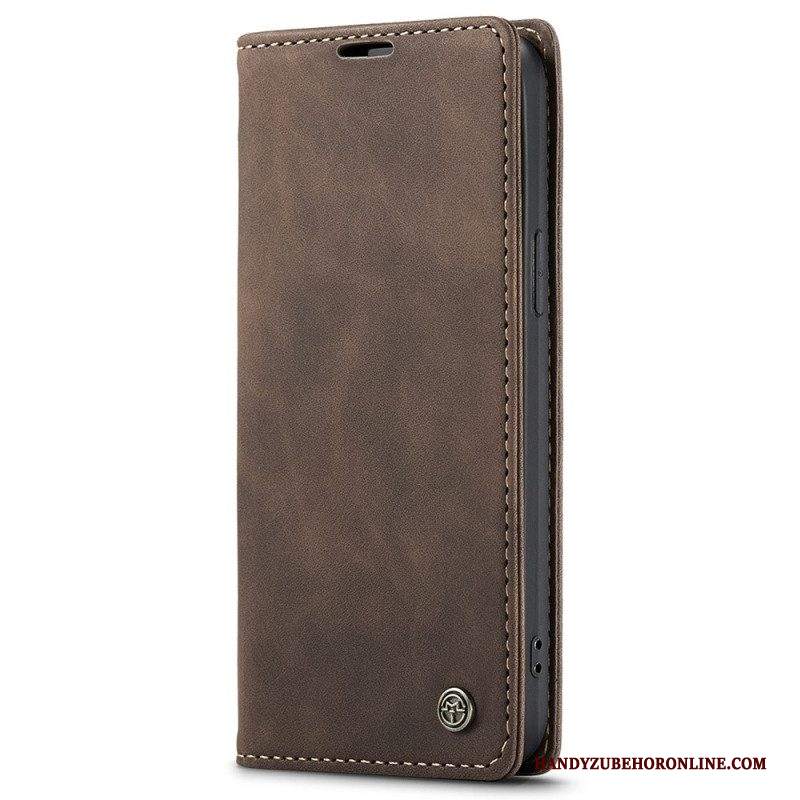 Folio Cover iPhone 15 Custodia in pelle Caseme Vintage In Finta Pelle