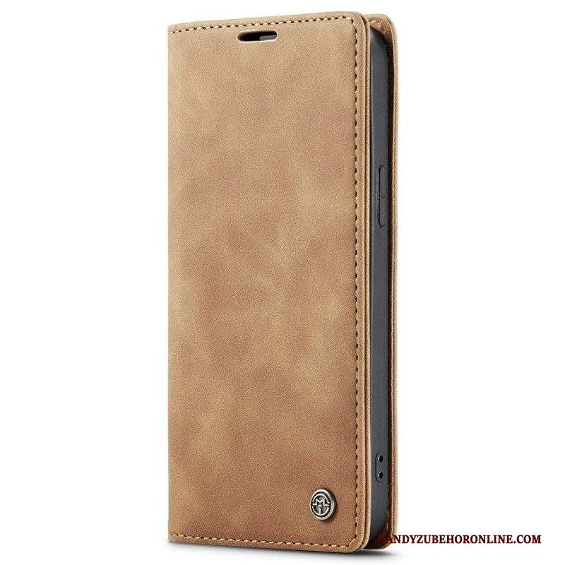 Folio Cover iPhone 15 Custodia in pelle Caseme Vintage In Finta Pelle