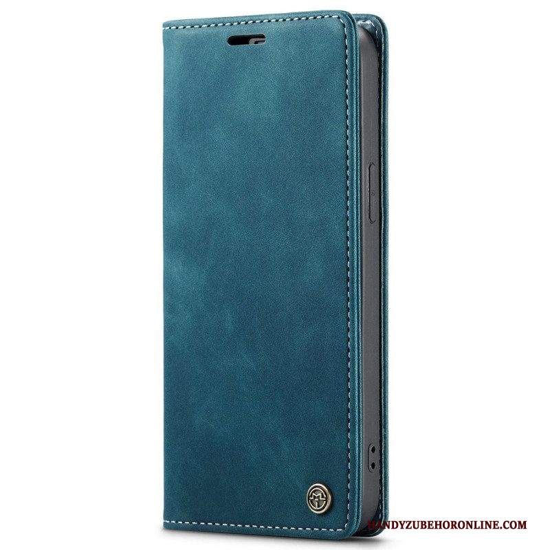 Folio Cover iPhone 15 Custodia in pelle Caseme Vintage In Finta Pelle