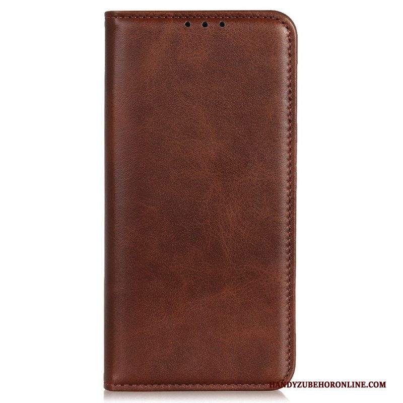 Folio Cover iPhone 15 Custodia in pelle Pelle Crosta