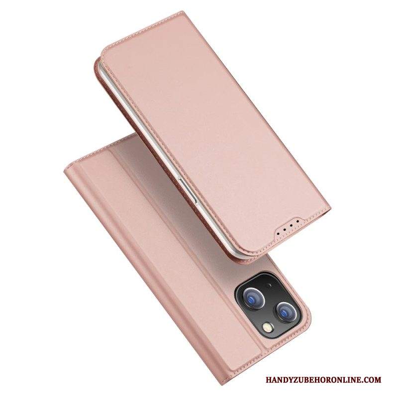 Folio Cover iPhone 15 Custodia in pelle Serie Skin-pro Dux Ducis