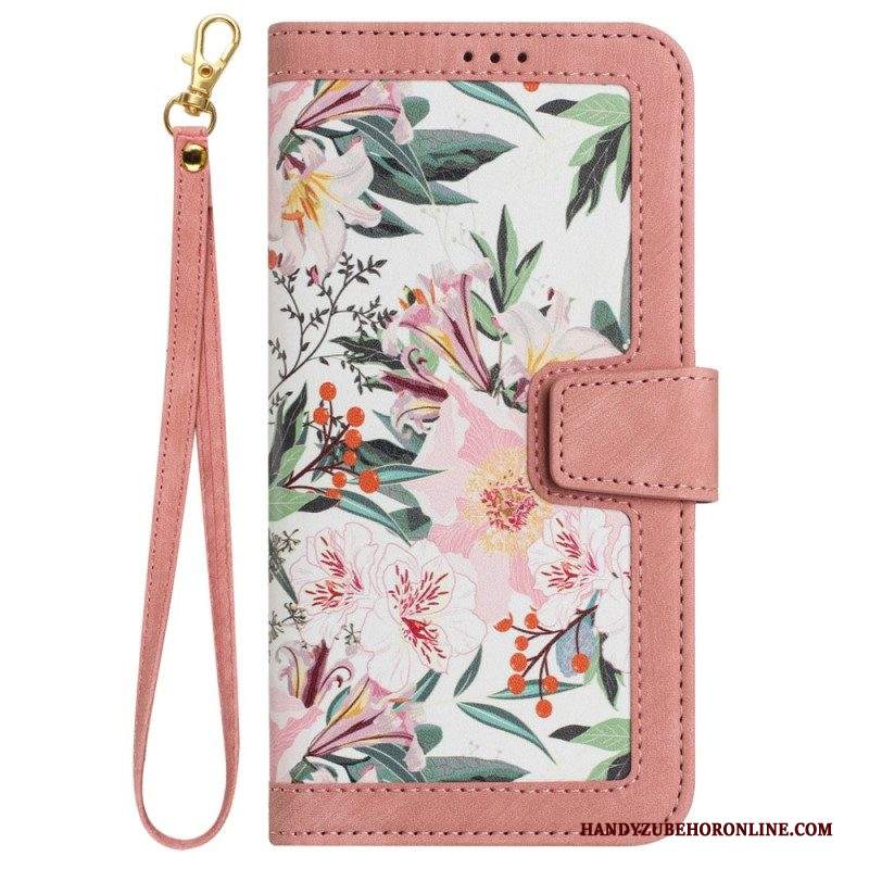 Folio Cover iPhone 15 Fiori Di Lusso