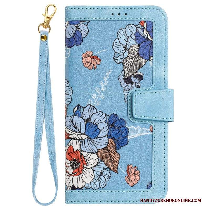 Folio Cover iPhone 15 Fiori Di Lusso