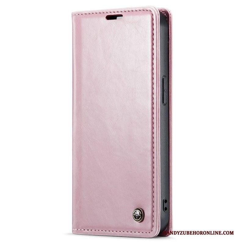 Folio Cover iPhone 15 Plus Custodia in pelle Caseme Similpelle Cerata