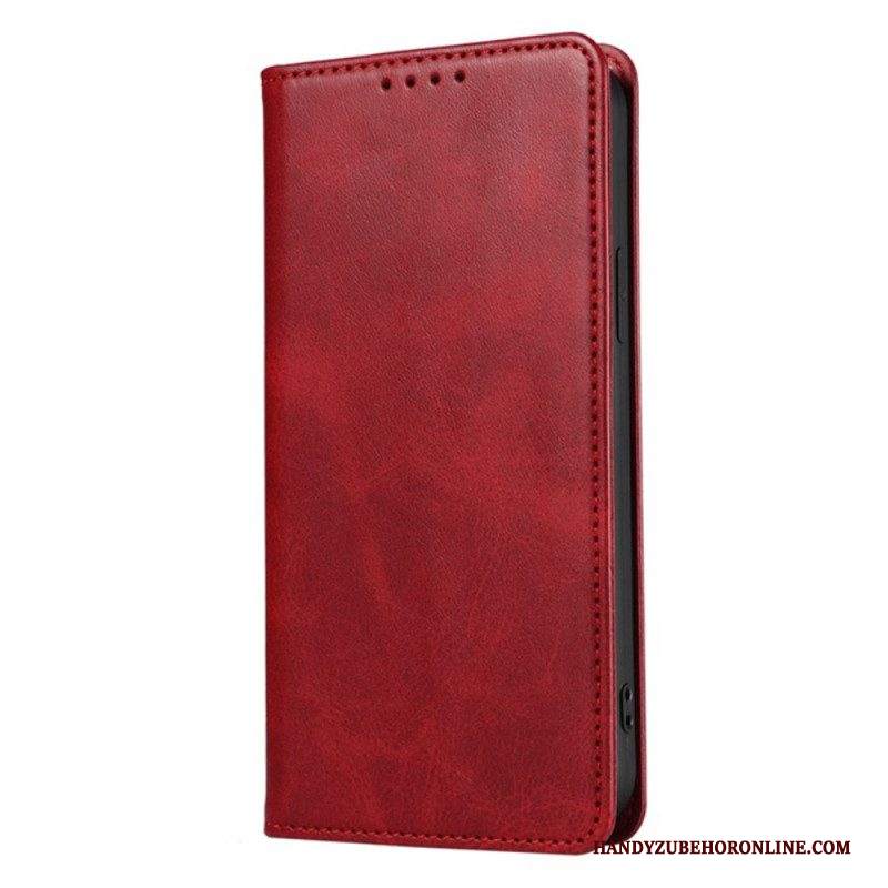 Folio Cover iPhone 15 Plus Custodia in pelle Classico Effetto Pelle