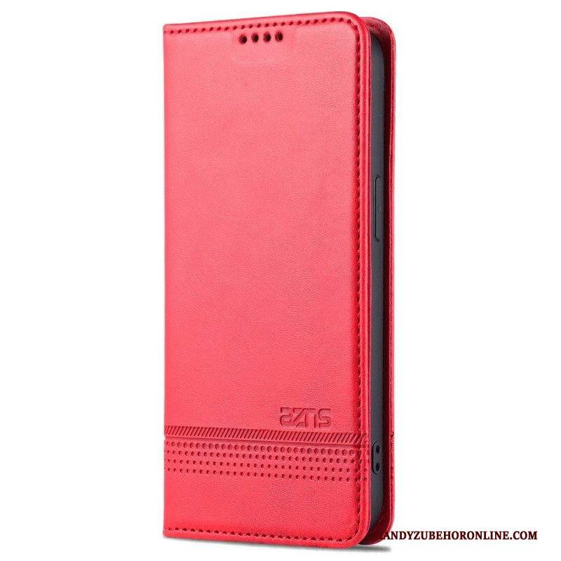 Folio Cover iPhone 15 Plus Custodia in pelle Effetto Cui Azns