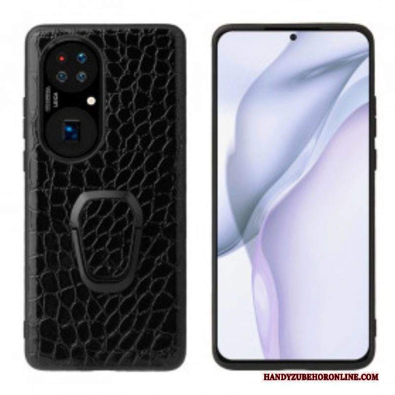 Cover Huawei P50 Staffa Ad Anello Stile Coccodrillo