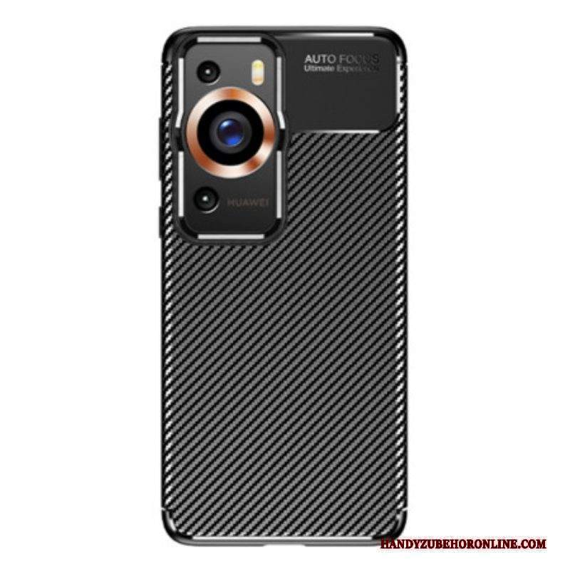 Cover Huawei P60 Pro Fibra Di Carbonio Flessibile