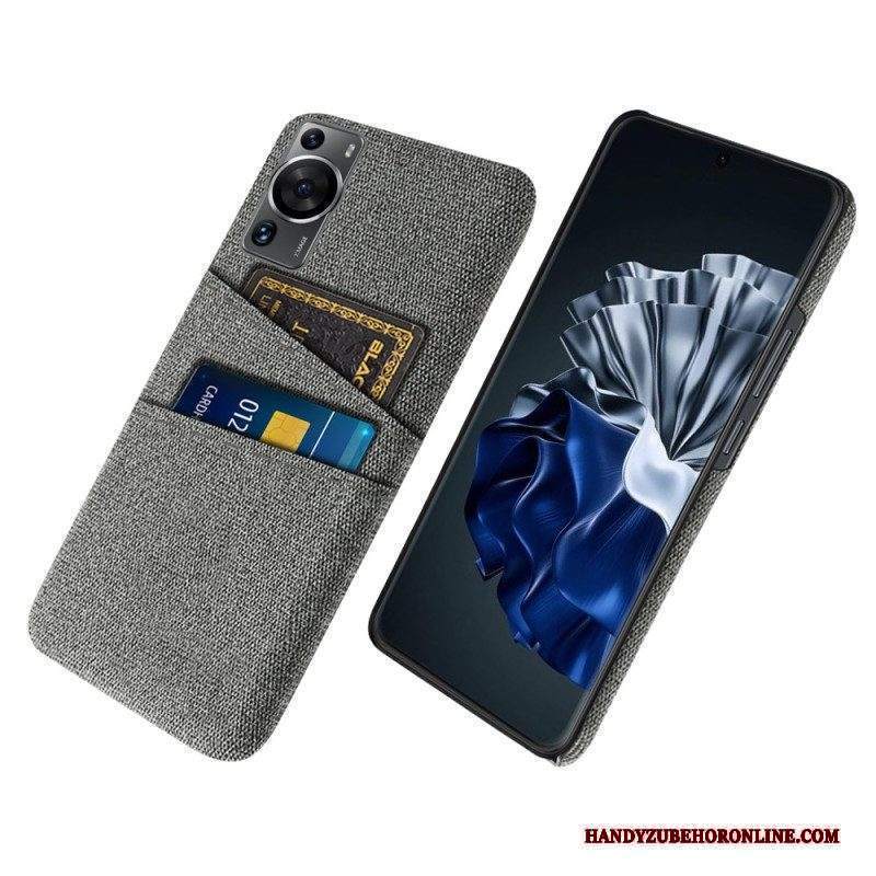 Cover Huawei P60 Pro Portacarte In Tessuto