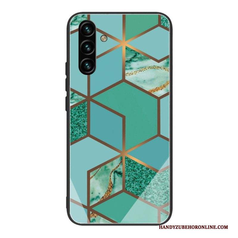 Cover Samsung Galaxy A13 5G / A04s Geometria Marmo Vetro Temperato