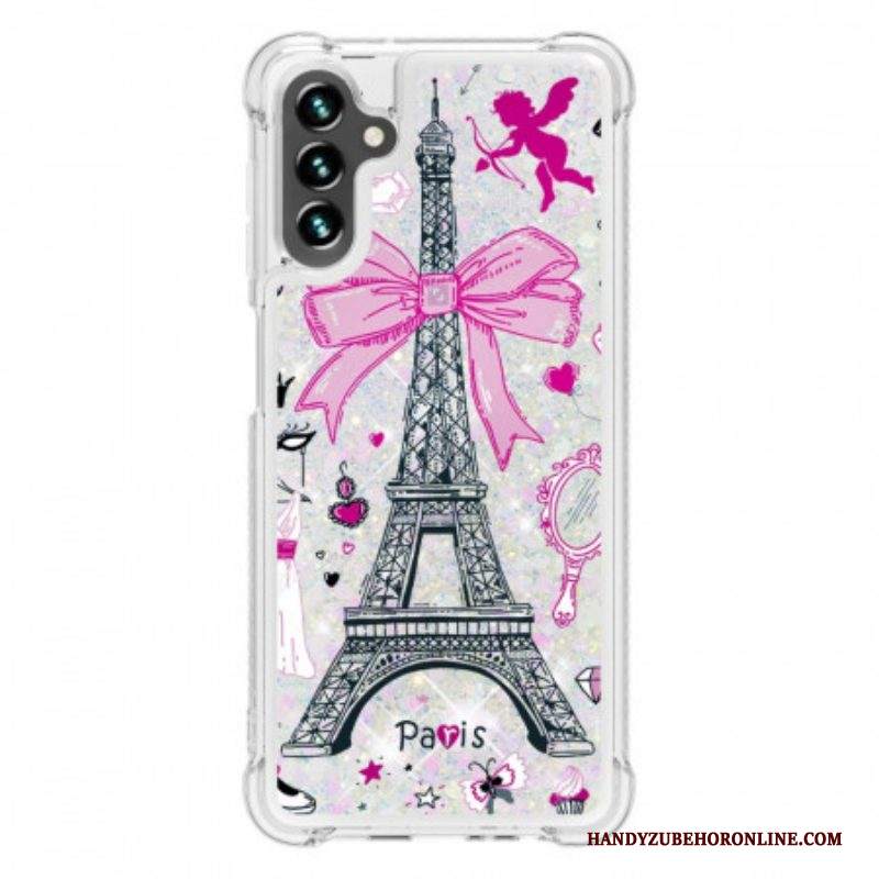 Cover Samsung Galaxy A13 5G / A04s Le Paillettes Della Torre Eiffel