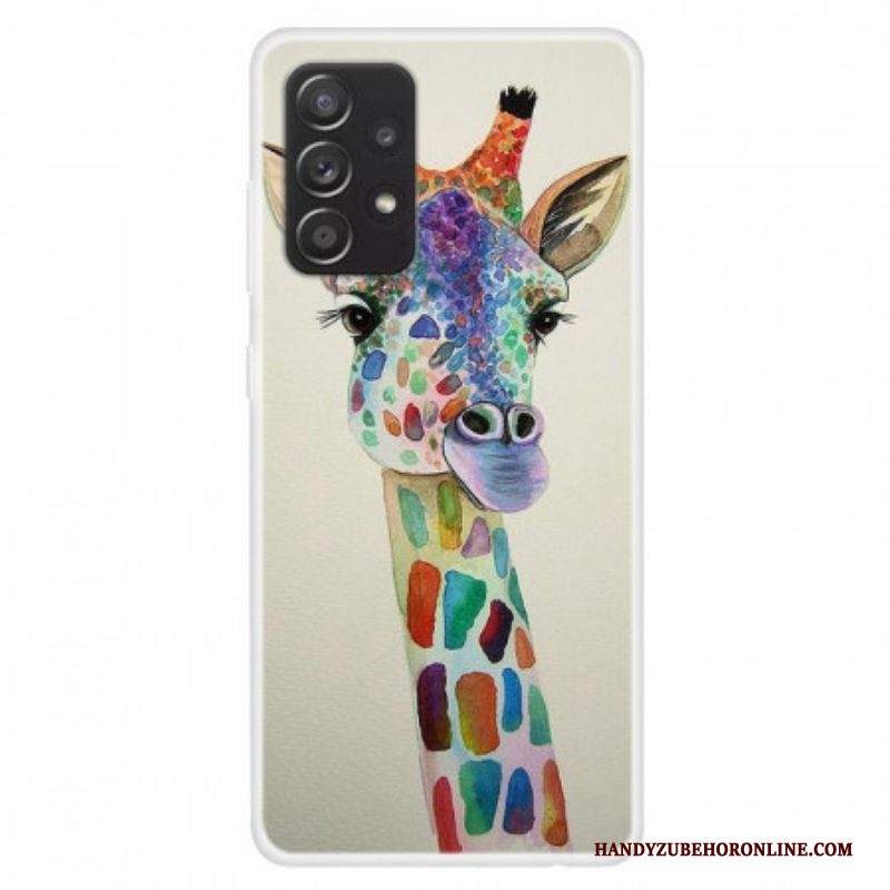 Cover Samsung Galaxy A13 Giraffa Colorata