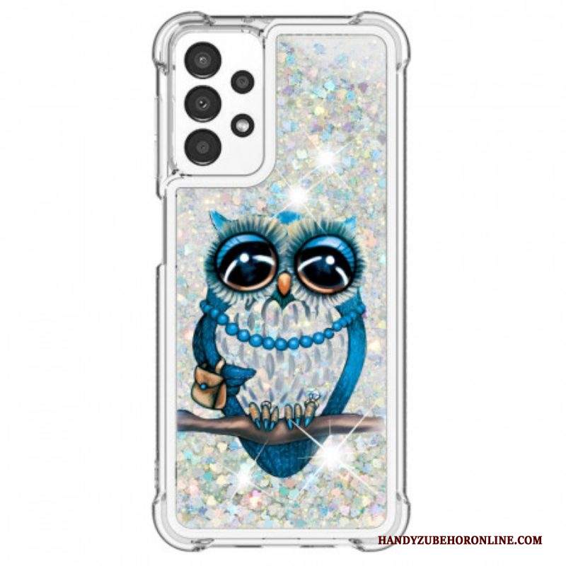 Cover Samsung Galaxy A13 Miss Owl Paillettes