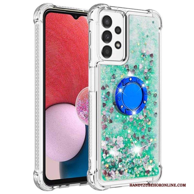 Cover Samsung Galaxy A13 Paillettes Con Supporto Ad Anello