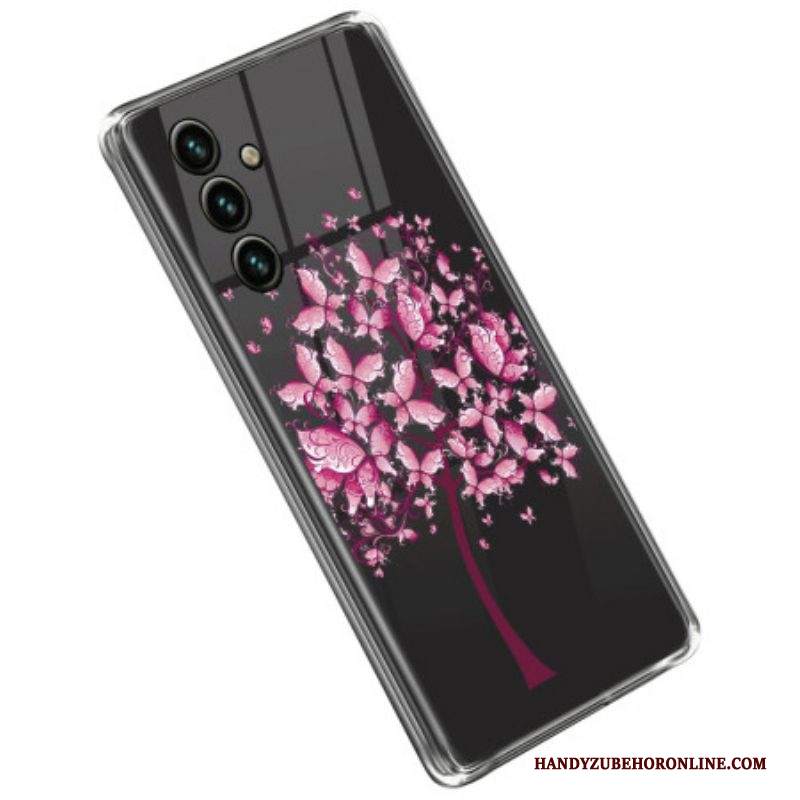 Cover Samsung Galaxy A14 / A14 5G Albero Rosa Senza Soluzione Di Continuità