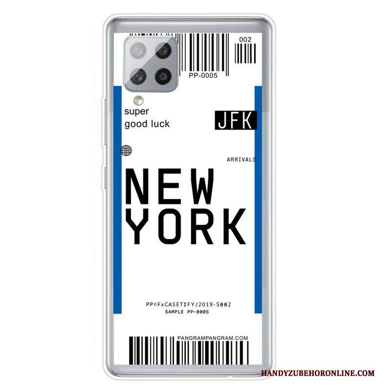 Cover Samsung Galaxy A42 5G Carta D'imbarco Per New York