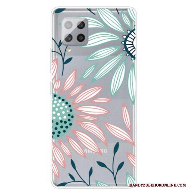 Cover Samsung Galaxy A42 5G Un Fiore Trasparente