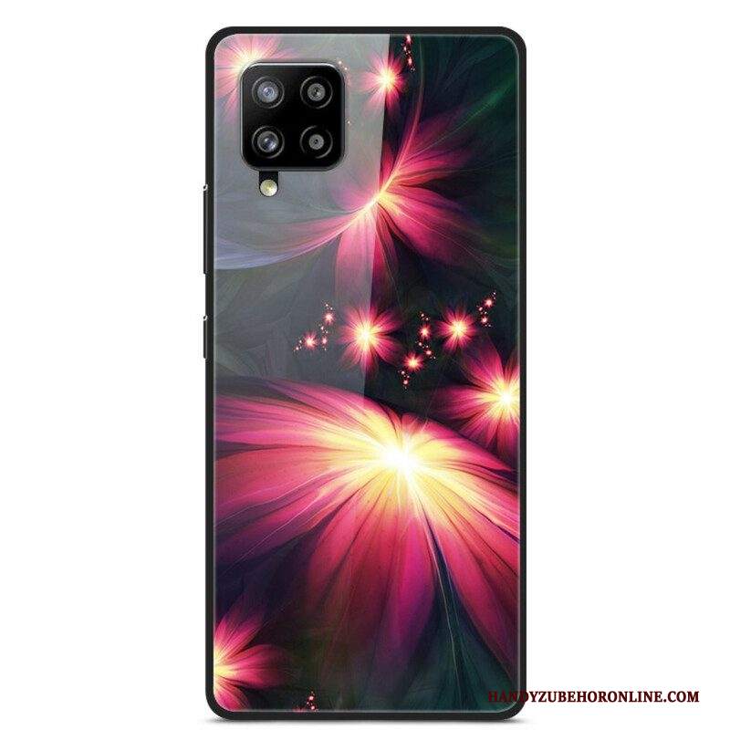 Cover Samsung Galaxy A42 5G Vetro Temperato Fantasia Fiori