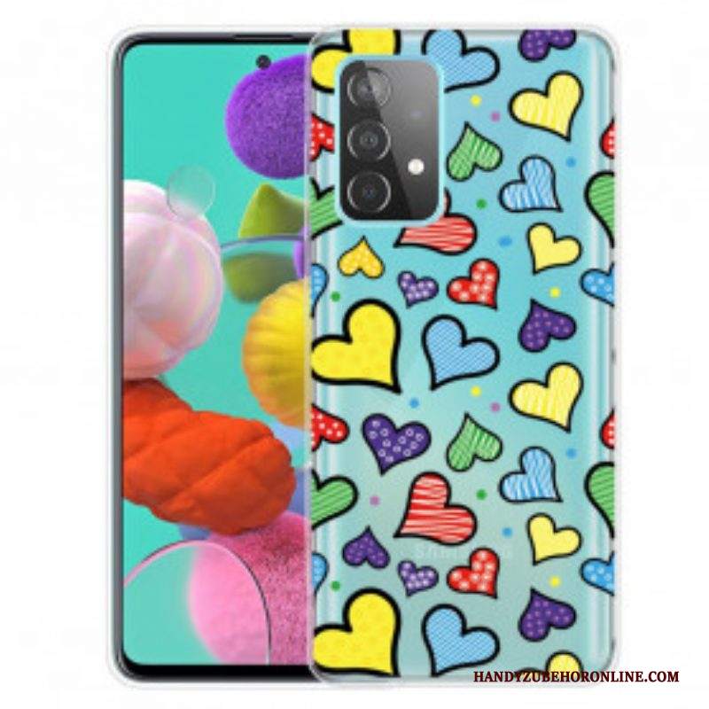 Cover Samsung Galaxy A52 4G / A52 5G / A52s 5G Cuori Multicolori