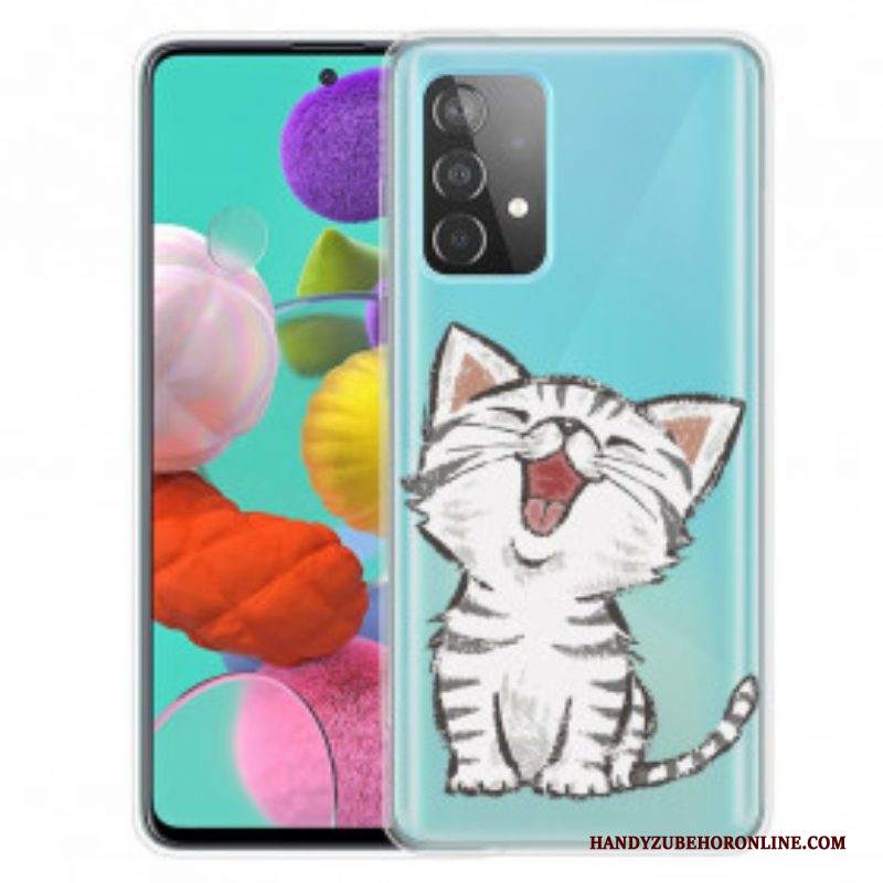 Cover Samsung Galaxy A52 4G / A52 5G / A52s 5G Gatto Carino