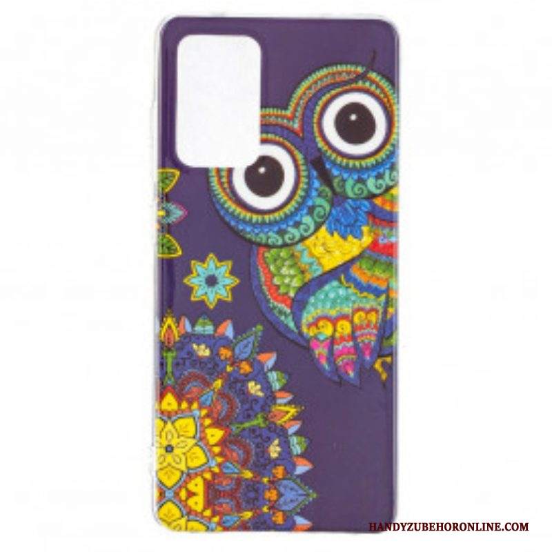 Cover Samsung Galaxy A52 4G / A52 5G / A52s 5G Mandala Gufo Fluorescente