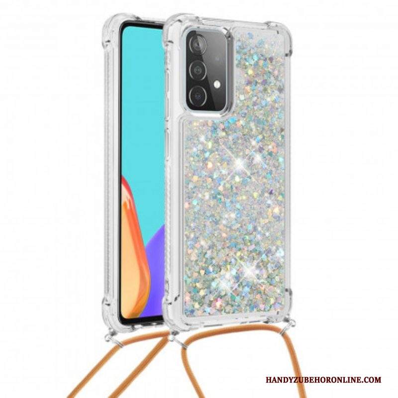 Cover Samsung Galaxy A52 4G / A52 5G / A52s 5G Paillettes Con Coulisse