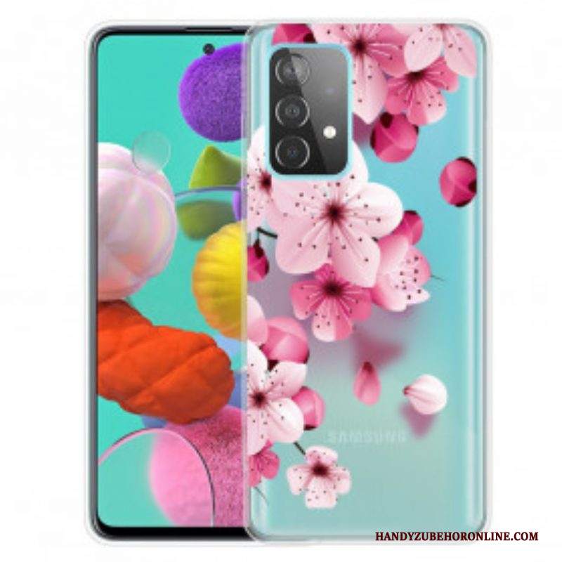 Cover Samsung Galaxy A52 4G / A52 5G / A52s 5G Piccoli Fiori Rosa